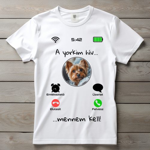 Yorkis póló férfiaknak fehér színben