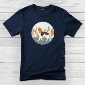 Beagleös póló férfiaknak sötétkék színben