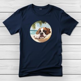 Boxeres póló férfiaknak sötétkék színben