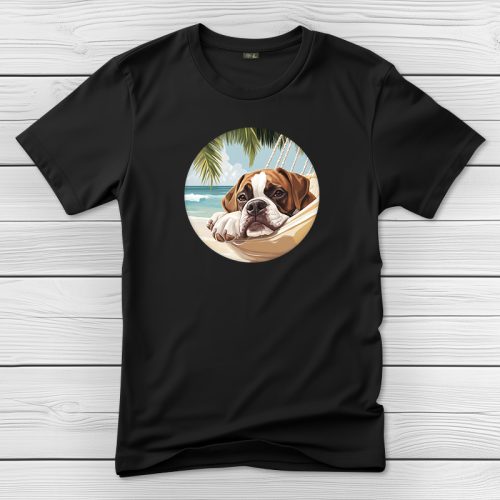 Boxeres póló férfiaknak fekete színben