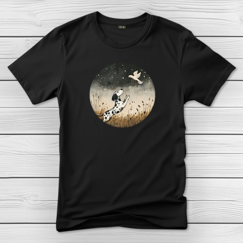 Dalmatás póló férfiaknak fekete színben