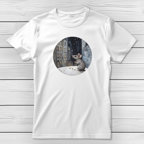 Egeres póló férfiaknak fehér színben