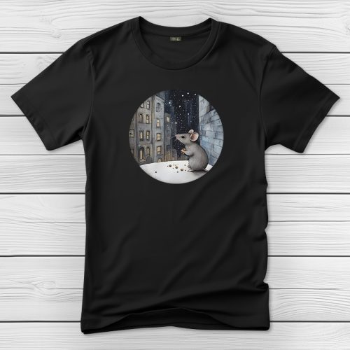 Egeres póló férfiaknak fekete színben