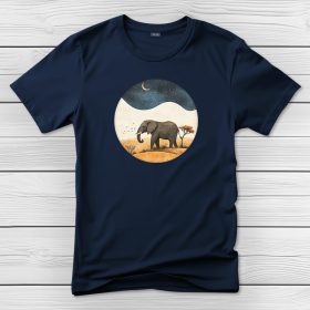 Elefántos póló férfiaknak sötétkék színben
