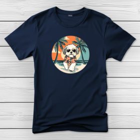 Havanesés póló férfiaknak sötétkék színben