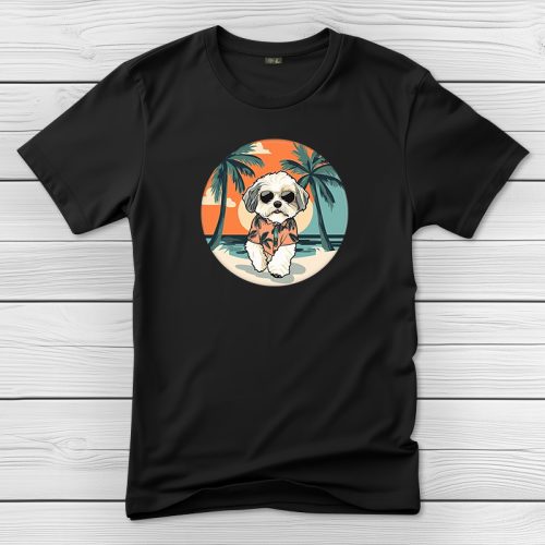 Havanesés póló férfiaknak fekete színben