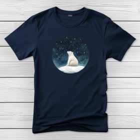 Jegesmedvés póló férfiaknak sötétkék színben