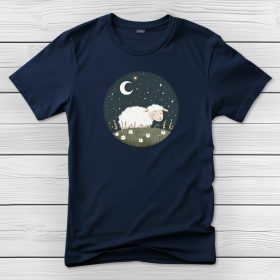 Bárányos póló férfiaknak sötétkék színben