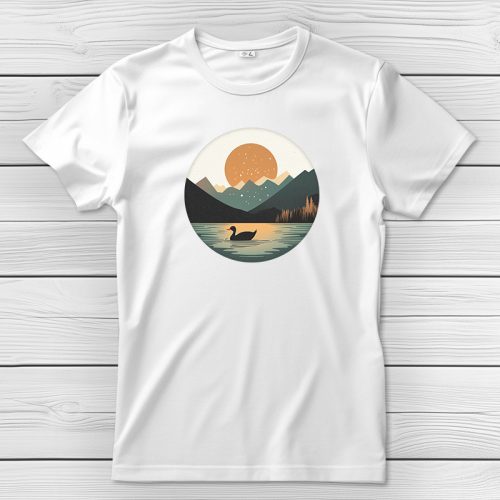 Kacsás póló férfiaknak fehér színben