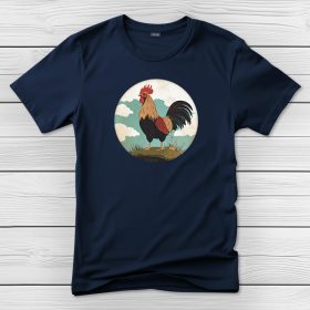 Kakasos póló férfiaknak sötétkék színben