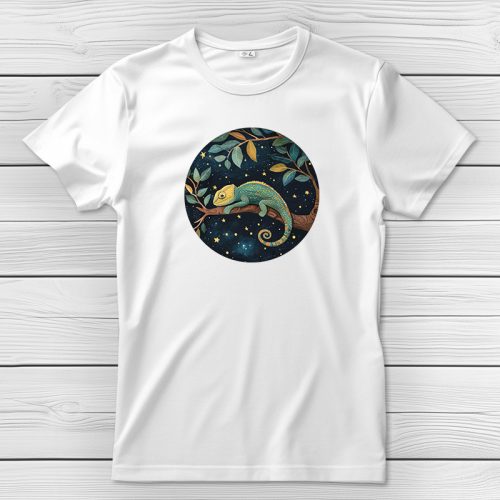 Kaméleonos póló férfiaknak fehér színben