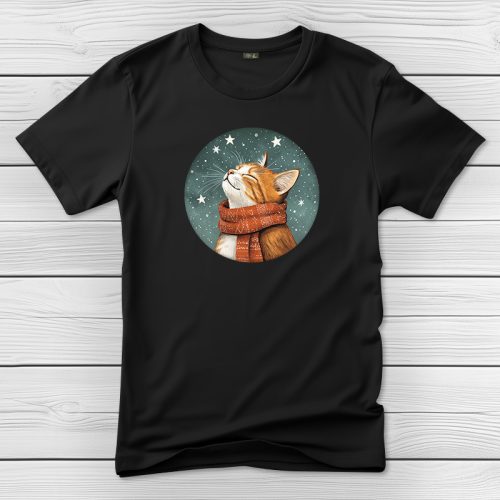 Cicás póló férfiaknak fekete színben