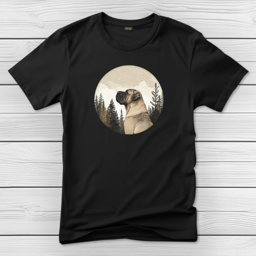 Masztiffos póló férfiaknak fekete színben