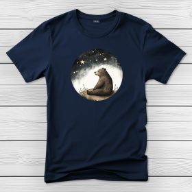 Medvés póló férfiaknak sötétkék színben