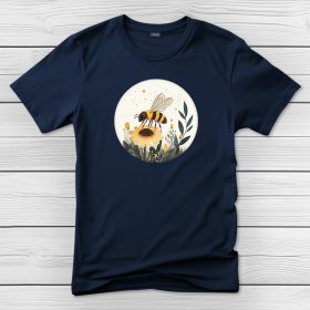 Méhecskés póló férfiaknak sötétkék színben