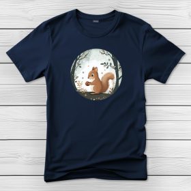 Mókusos póló férfiaknak sötétkék színben