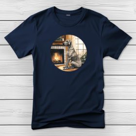 Német dogos póló férfiaknak sötétkék színben