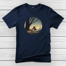 Németjuhászos póló férfiaknak sötétkék színben