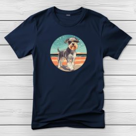 Schnauzeres póló férfiaknak sötétkék színben