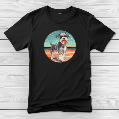 Schnauzeres póló férfiaknak fekete színben