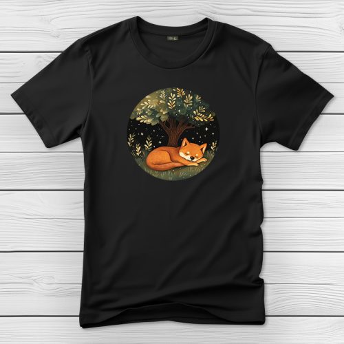 Shiba inus póló férfiaknak fekete színben