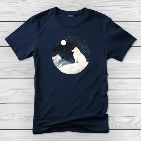 Szamojédes póló férfiaknak sötétkék színben