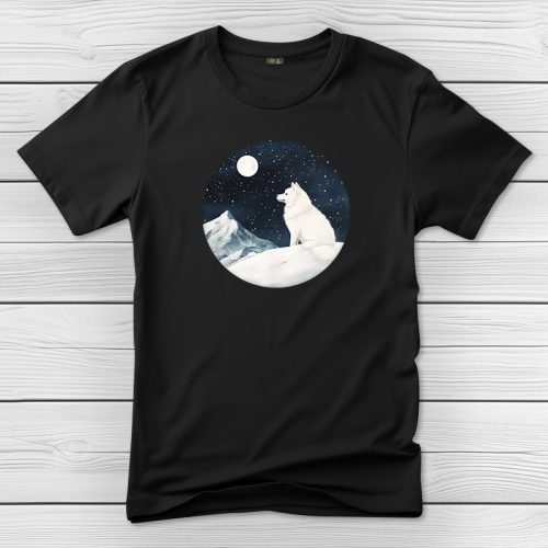 Szamojédes póló férfiaknak fekete színben