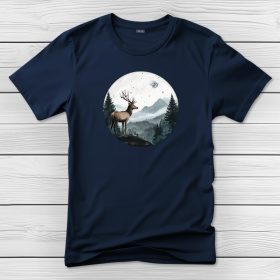 Szarvasos póló férfiaknak sötétkék színben