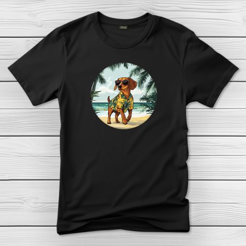 Tacskós póló férfiaknak fekete színben