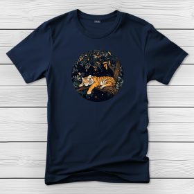 Tigrises póló férfiaknak sötétkék színben