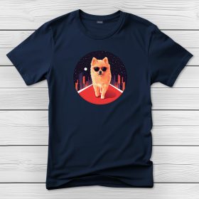 Törpespicces póló férfiaknak sötétkék színben