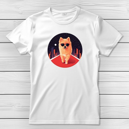 Törpespicces póló férfiaknak fehér színben