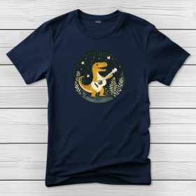 T-rexes póló férfiaknak sötétkék színben