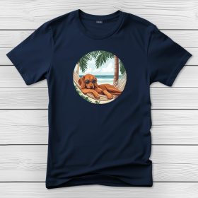 Magyar vizslás póló férfiaknak sötétkék színben