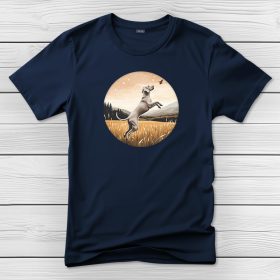 Weimari vizslás póló férfiaknak sötétkék színben