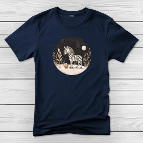 Zebrás póló férfiaknak sötétkék színben