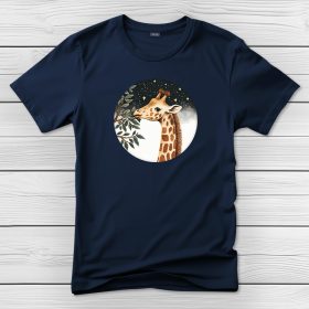 Zsiráfos póló férfiaknak sötétkék színben