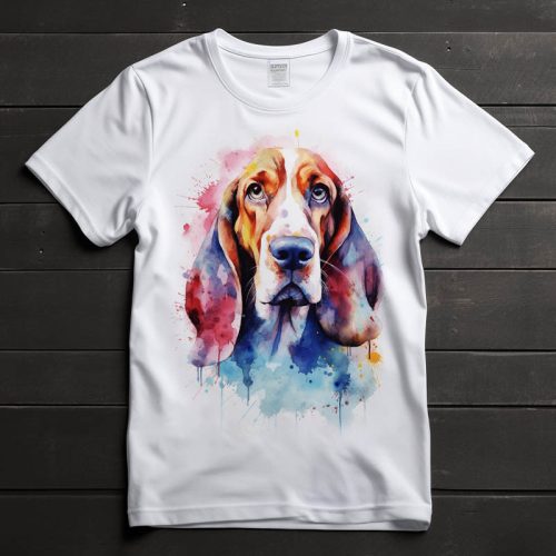 Basset hound mintás póló férfiaknak