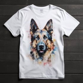 Németjuhász mintás póló férfiaknak