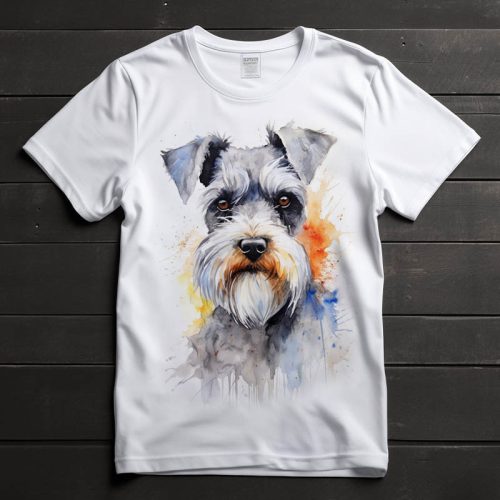 Schnauzer mintás póló férfiaknak