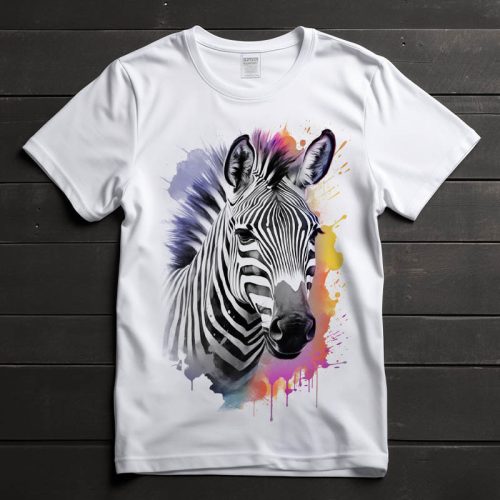 Zebra mintás póló férfiaknak