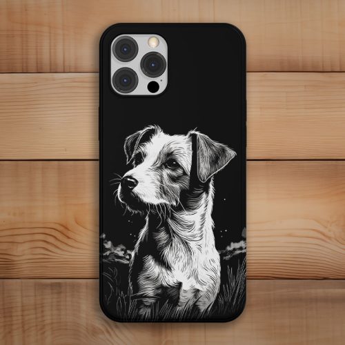 Jack Russel Terrieres telefontok fekete színben