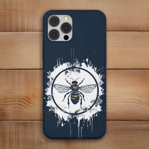 Méhecskés telefontok sötétkék színben