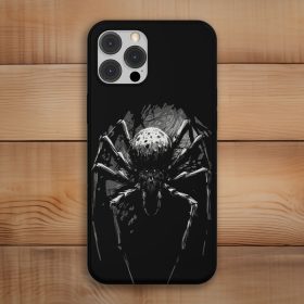 Pókos telefontok fekete színben