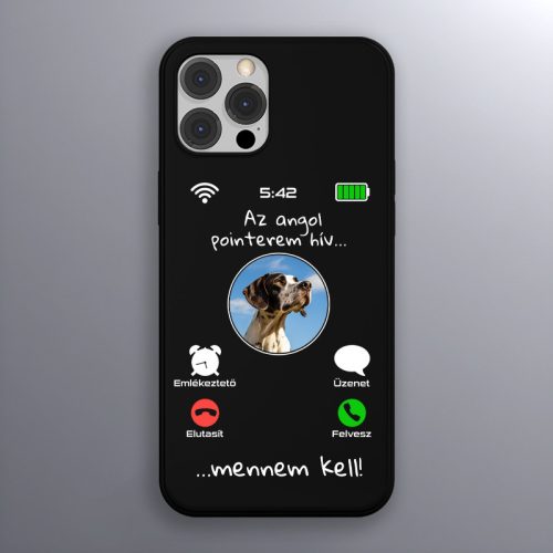 Angol pointeres telefontok fekete színben