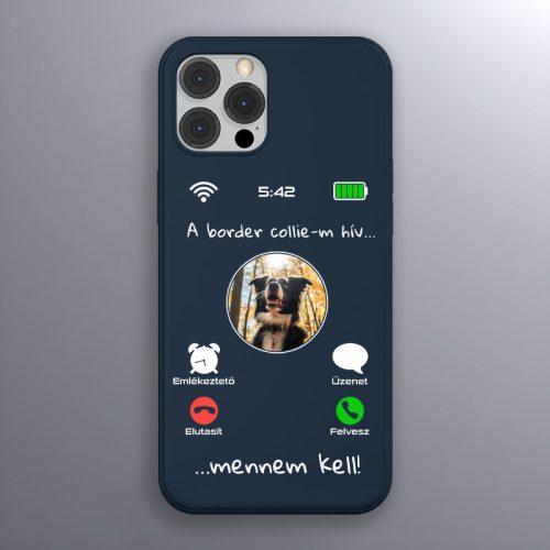 Border collies telefontok sötétkék színben
