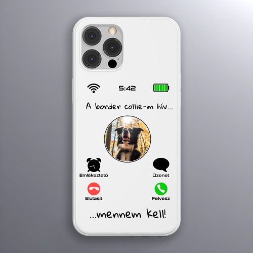 Border collies telefontok fehér színben