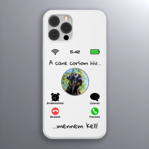 Cane corsos telefontok fehér színben