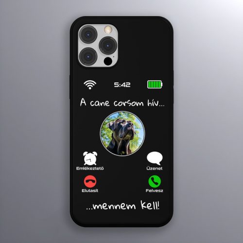 Cane corsos telefontok fekete színben
