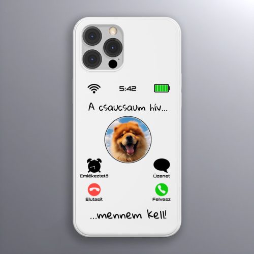 Csaucsaus telefontok fehér színben